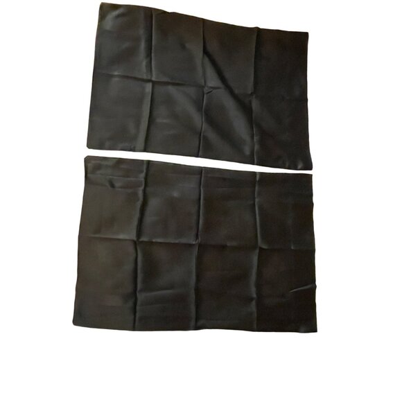 Vintage Luxury Linens Pillowcases Set of 2 Standard Size Used Black Luxury Satin - Picture 4 of 15
